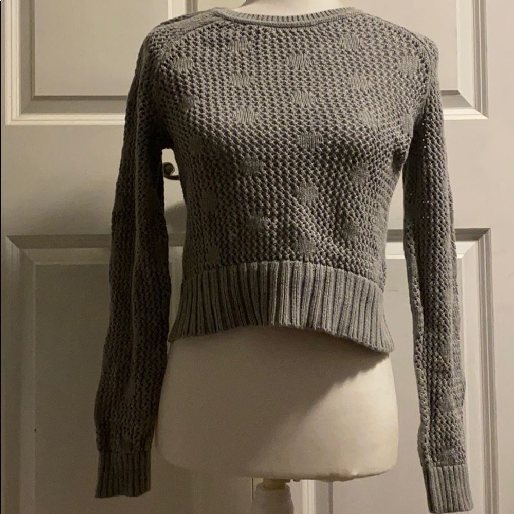 Banana Republic Grey pocka dot sweater